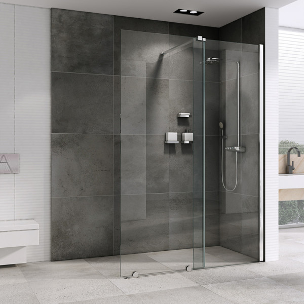 Душевая стенка Abber Komfort 120x200 стекло прозрачное, профиль хром (AG09120) Душевая стенка Abber Komfort 120x200 стекло прозрачное, профиль хром (AG09120)