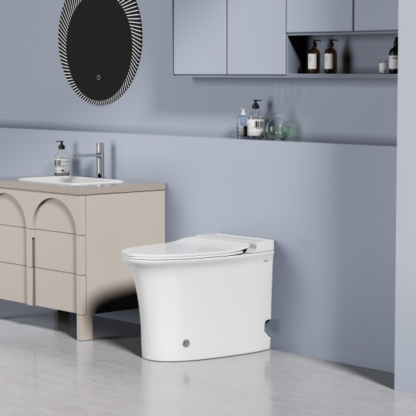 Унитаз напольный Abber Bequem с импульсным смывом белый (AC1125P)