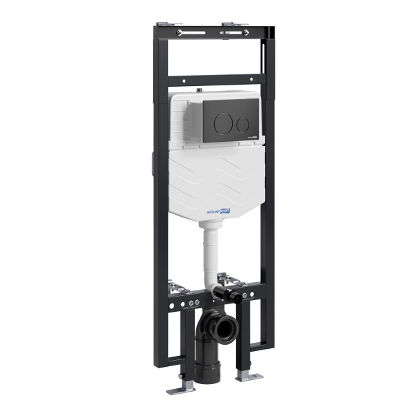 Инсталляция для унитаза WasserKRAFT Dinkel с клавишей смыва черный матовый (58TLT.010.ME.MB02)