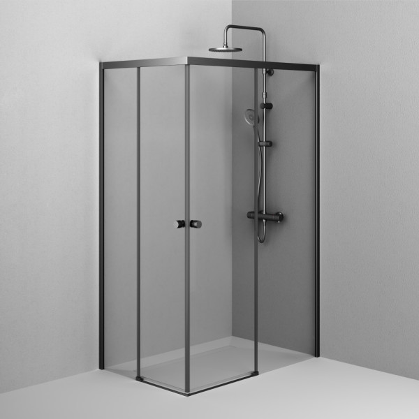 Душевой уголок AM.PM X-joy 120x80 стекло прозрачное, профиль черный матовый (W94G-403-120280-BT1K)