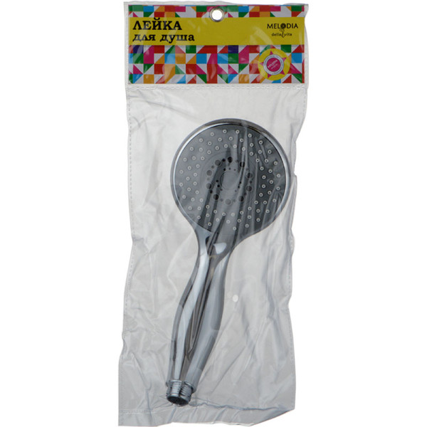 Душевая лейка Melodia 100 мм 3 функции, хром/серый (MKP20419)
