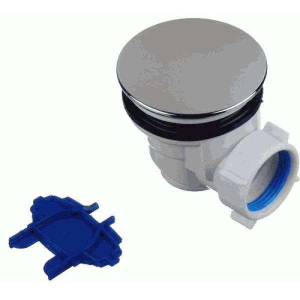 Сифон для душевого поддона АНИ 1 1/2"*60 (h=77 мм.) хром АНИ пласт (E510C)