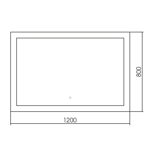 Зеркало Abber See 80x120 с подсветкой, сенсорный выключатель, диммер (AG6107SXL-1.2)