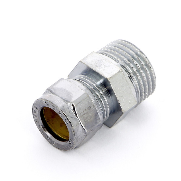 Соединение прямое 10*3/8"Н (обжим) (хром) Tiemme (1130142)