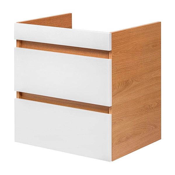 Тумба подвесная Aquanika Base 585x430x525 дуб золотой/белый (AQB584352RU116)