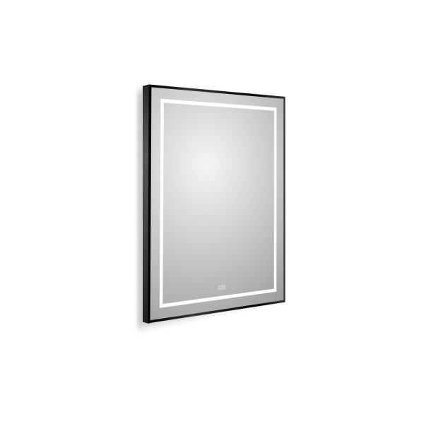 Зеркало BelBagno 700x32x900 в алюминиевой раме со встроенным светильником сенсорным выключателем и подогревом (SPC-KRAFT-700-900-LED-TCH-WARM-NERO)