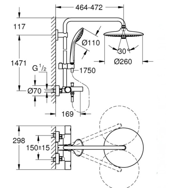 Душевая система Grohe Euphoria 260 (27475001)