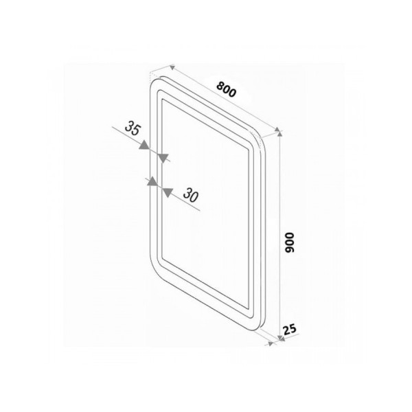 Зеркало с подсветкой Континент Lucia Led 500х700 (ЗЛП1239) Зеркало с подсветкой Континент Lucia Led 500х700 (ЗЛП1239)