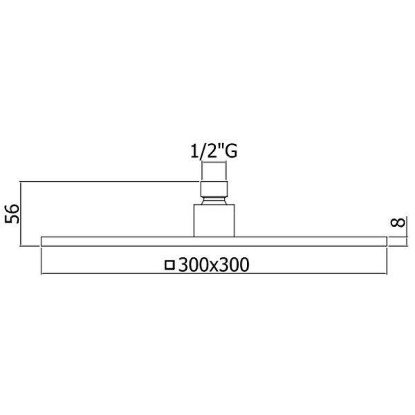 Верхний душ Paffoni Syncro King 300*300, хром (ZSOF078CR) Верхний душ Paffoni Syncro King 300*300, хром (ZSOF078CR)