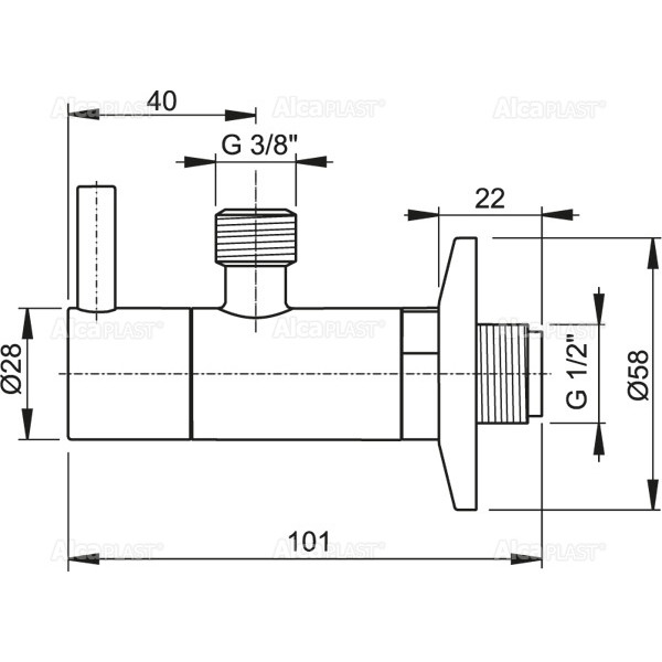 Угловой вентиль с фильтром Alcaplast 1/2"3/8" круглый (ARV001)