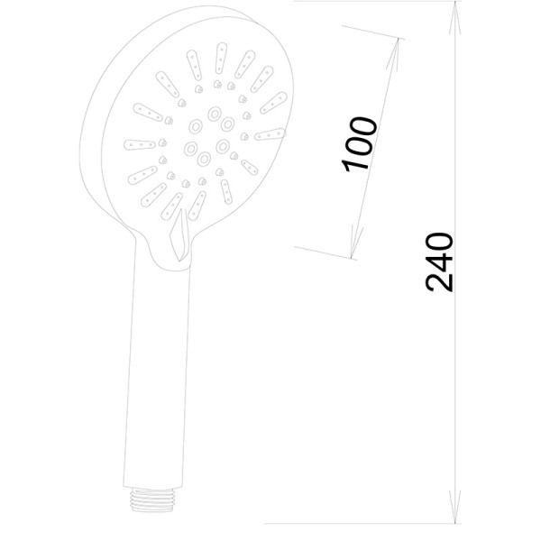 Душевая лейка Melodia 3 функции d120 хром (MKP26305)