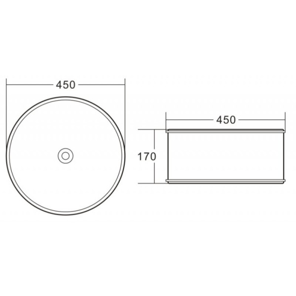 Раковина накладная Iddis 45x45 белая (BB1383)