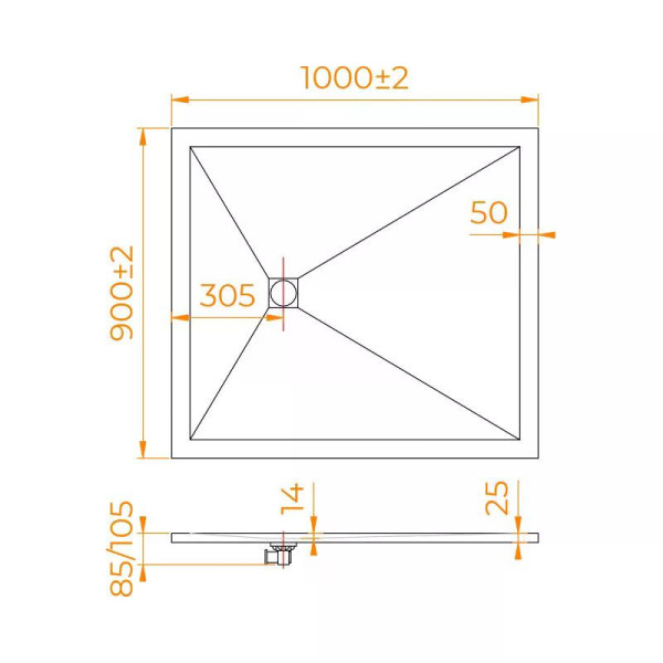 Душевой поддон RGW ST-0109W 100x90 белый (16152910-01) Душевой поддон RGW ST-0109W 100x90 белый (16152910-01)