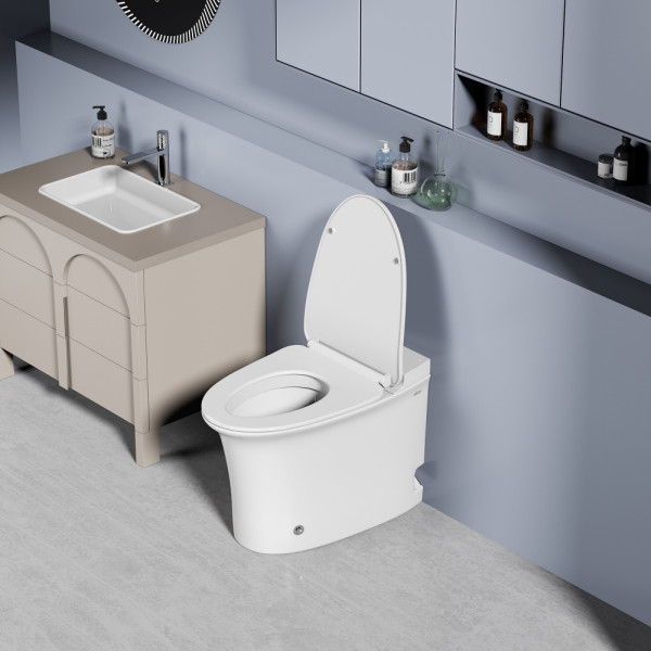 Унитаз напольный Abber Bequem с импульсным смывом белый (AC1125P)