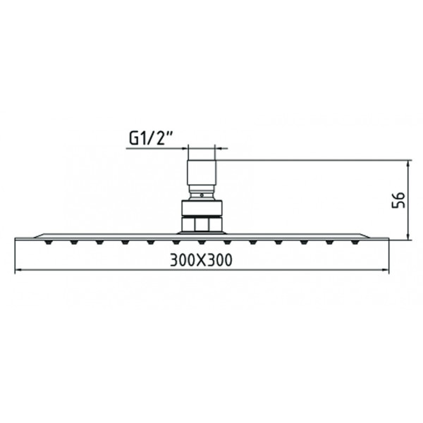 Душ верхний E.C.A Slim (102145013EX)