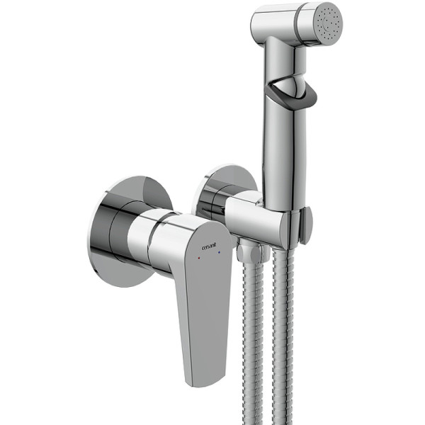 Смеситель с гигиеническим душем Cersanit Moduo хром (64105) Смеситель с гигиеническим душем Cersanit Moduo хром (64105)