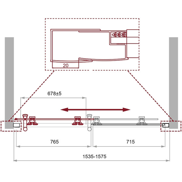 Душевая дверь BelBagno Uno-195 155x195 стекло рифленое, профиль хром (UNO-195-BF-1-155-P-Cr) Душевая дверь BelBagno Uno-195 155x195 стекло рифленое, профиль хром (UNO-195-BF-1-155-P-Cr)