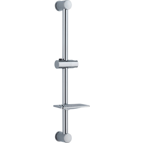 Стойка для душа Melodia Luxe Ringo D22 620 мм c мыльницей, хром (MKP25001C)