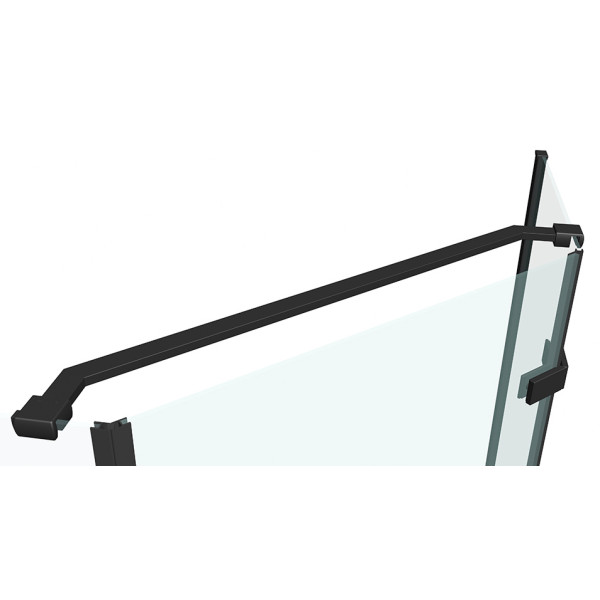 Душевой уголок ABBER Ewiges Wasser 80*80 стекло прозрачное, профиль черный (AG05080B)