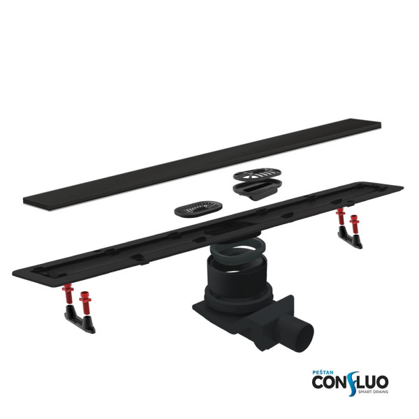 Душевой лоток Pestan Confluo Frameless Line 850 Black Matte черный матовый/полая под плитку, без рамки (13701322) Душевой лоток Pestan Confluo Frameless Line 850 Black Matte черный матовый/полая под плитку, без рамки (13701322)