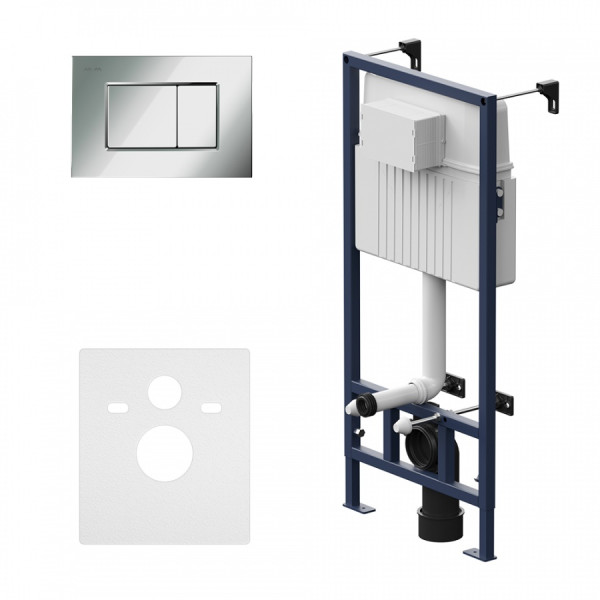 Инсталляция для подвесного унитаза AM.PM с клавишей ProC S хром глянцевый (I012707.0251)