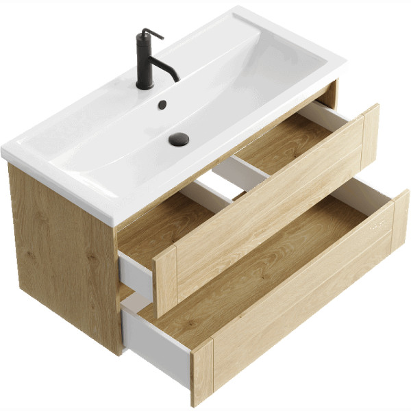 Тумба подвесная Aqwella Astrid 972x450x525 дуб давос натуральный (AST0110DD)