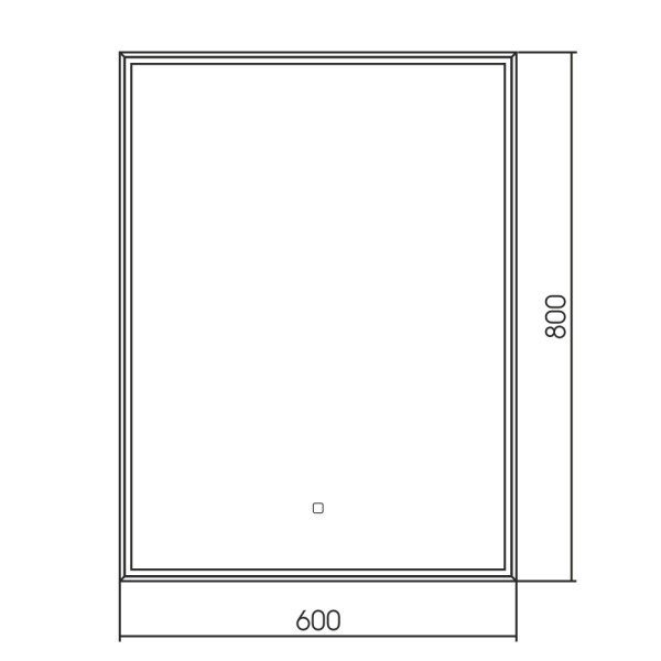 Зеркало Abber See 80x60 с подсветкой, сенсорный выключатель, диммер (AG6108S-0.6) Зеркало Abber See 80x60 с подсветкой, сенсорный выключатель, диммер (AG6108S-0.6)