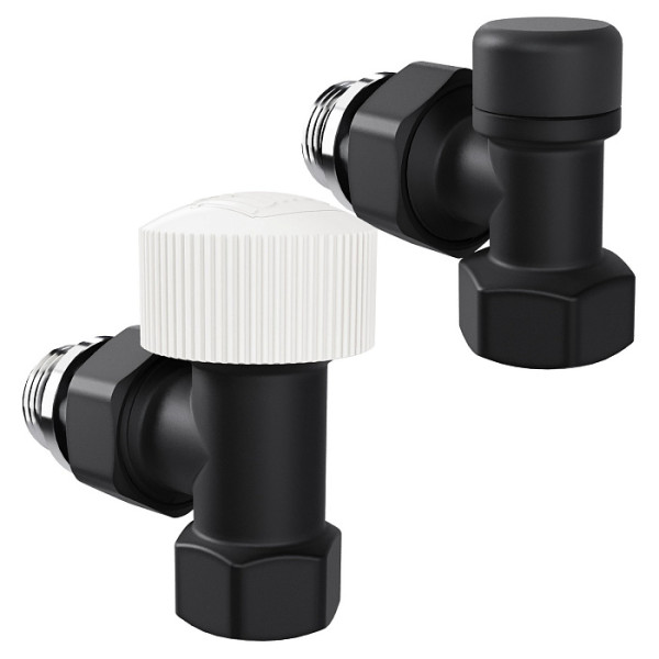Комплект термостатический угловой 1/2" Royal Thermo Design М30х1,5 (Черный) (RATVDU11212BL) Комплект термостатический угловой 1/2" Royal Thermo Design М30х1,5 (Черный) (RATVDU11212BL)