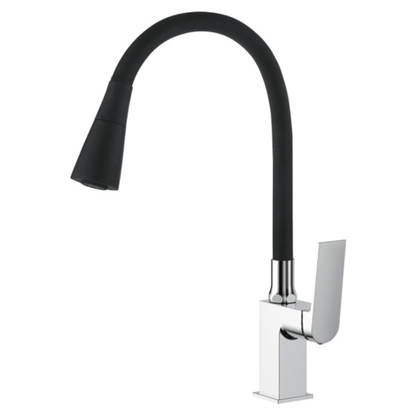 Смеситель для кухни Ledeme с гибким изливом черный (L4091-2) Смеситель для кухни Ledeme с гибким изливом черный (L4091-2)