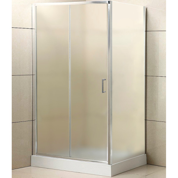 Душевой уголок BelBagno Uno-195 120x90x195 стекло рифленое, профиль хром (UNO-195-AH-1-120/90-P-Cr)