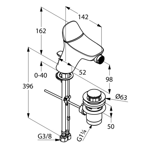 Смеситель для биде Kludi Ambienta (532160575) Смеситель для биде Kludi Ambienta (532160575)