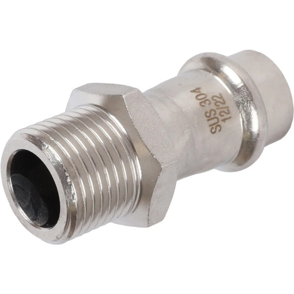 Переход 15х1/2"Н Rommer из нержавеющей стали (пресс) (RSS-0021-001512) Переход 15х1/2"Н Rommer из нержавеющей стали (пресс) (RSS-0021-001512)