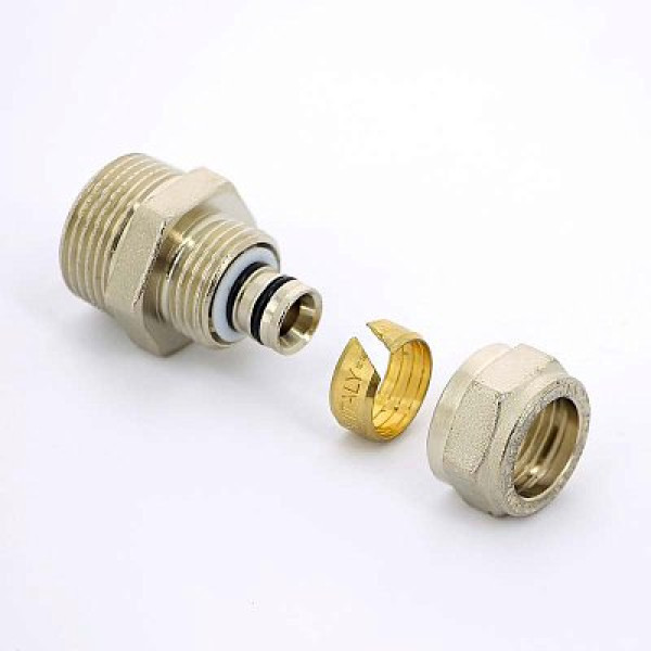 Соединение прямое Tiemme 20x1/2"Н (обжим) (1600007) Соединение прямое Tiemme 20x1/2"Н (обжим) (1600007)