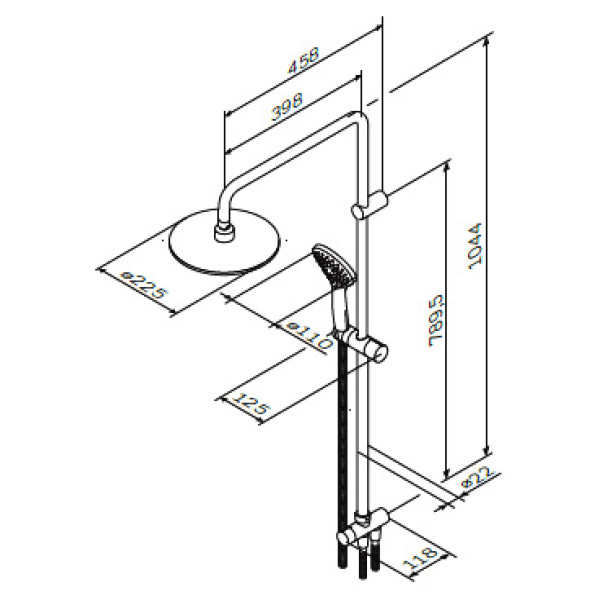 Душевой гарнитур AM.PM Gem хром (F0790000)