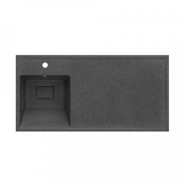 Раковина над стиральной машиной Aquaton Лайн 50x100x16 L черный (1.A728.5.3KL.F21.L)