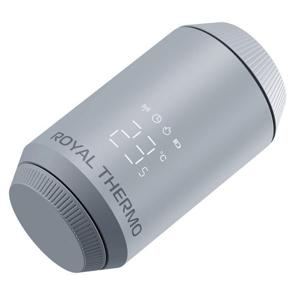 Головка термостатическая М30х1,5 Royal Thermo Smart Heat 2.0 электронная (серебристая) (RATESH23015SS) Головка термостатическая М30х1,5 Royal Thermo Smart Heat 2.0 электронная (серебристая) (RATESH23015SS)
