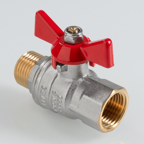 Кран 1/2" ВН шаровый Valtec ГОСТ (красная бабочка) VT.418.N.04 Кран 1/2" ВН шаровый Valtec ГОСТ (красная бабочка) VT.418.N.04