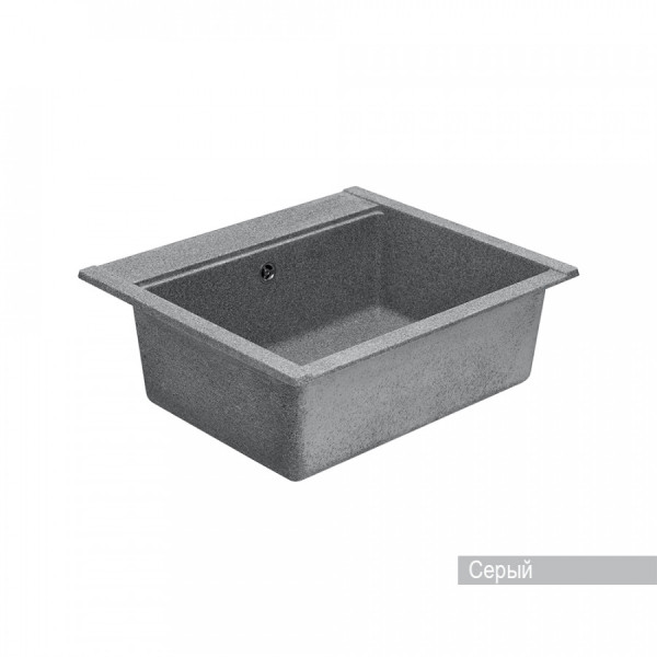 Мойка для кухни врезная Aquaton Делия 60 517x602x218 серый (1.A715.2.32L.D23.0)