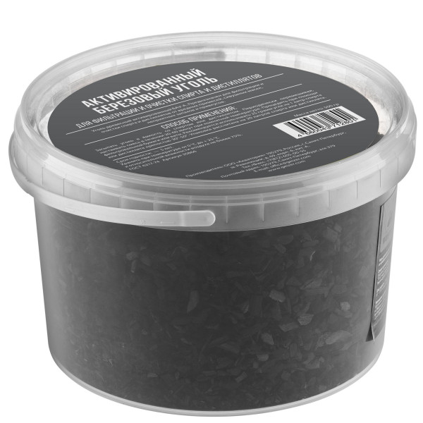 Уголь активированный березовый Гейзер БАУ 0,5 кг (в ведёрке) (35866)