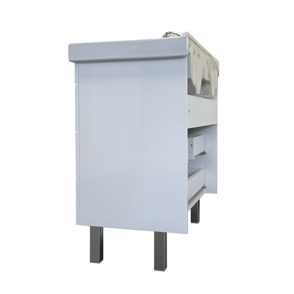 Тумба напольная Comforty Никосия 800x860x450 дуб белый матовый с раковиной (00-00001509) Тумба напольная Comforty Никосия 800x860x450 дуб белый матовый с раковиной (00-00001509)