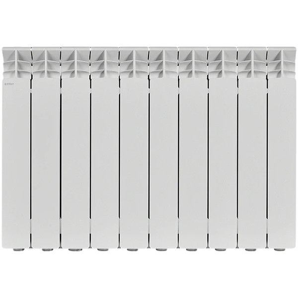 Радиатор алюминиевый Stout Gamma 500 (боковое подключение, 10 секции) (SRA-3310-050010)