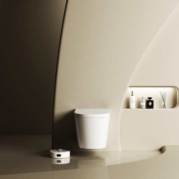 Комплект Abber подвесной электронный унитаз-биде Bequem AC1123SR с инсталляцией AC0101P2 (AC1123SR-AC0101P2)