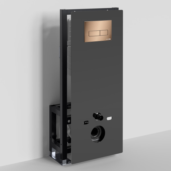 Инсталляция для унитаза WasserKRAFT Glan с клавишей смыва золото розовое (66TLT.010.ME.BL.RG03)