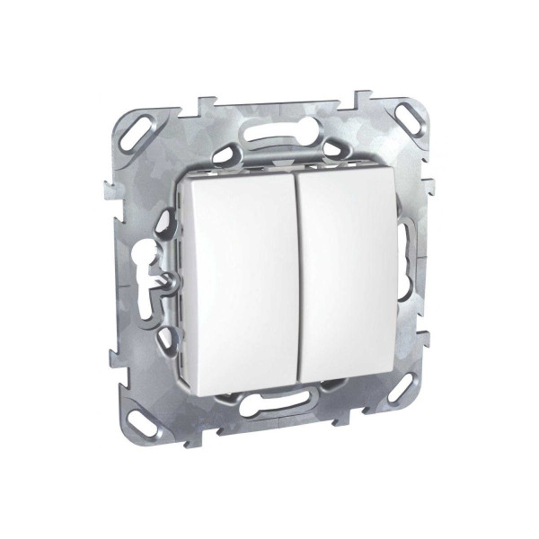 Выключатель Schneider Electric двухклавишный Unica (белый, в рамку) (MGU5.211.18ZD) Выключатель Schneider Electric двухклавишный Unica (белый, в рамку) (MGU5.211.18ZD)