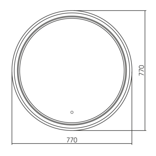 Зеркало Azario Lima D770 сенсорный выключатель, c подсветкой и диммером (LED-00002526)
