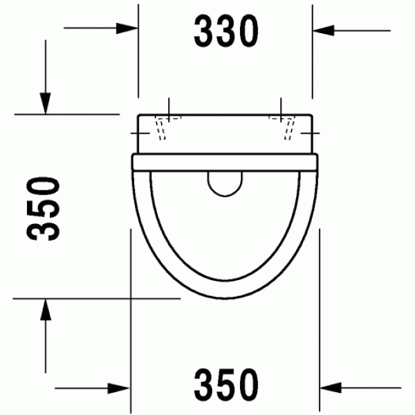 Писсуар подвесной Duravit Starck 3 350х350х575 (0821350000)