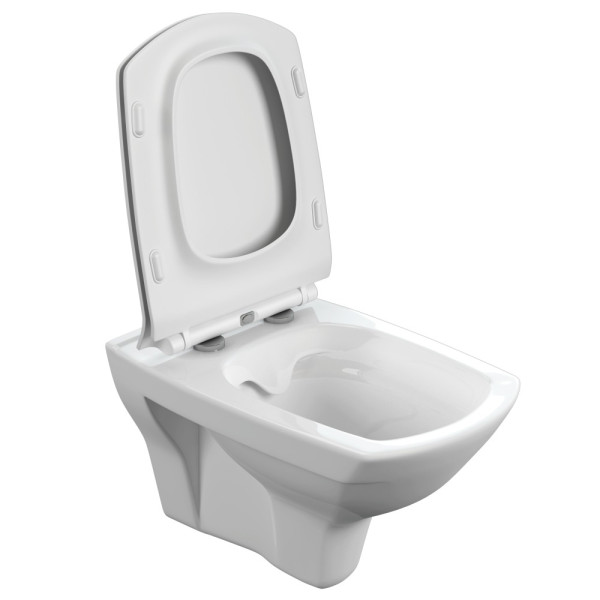 Унитаз подвесной Cersanit Carina XL Clean On Slim 535х355х345 с сиденьем soft-close (S-MZ-CARINA-XL-COn-S-DL-w)