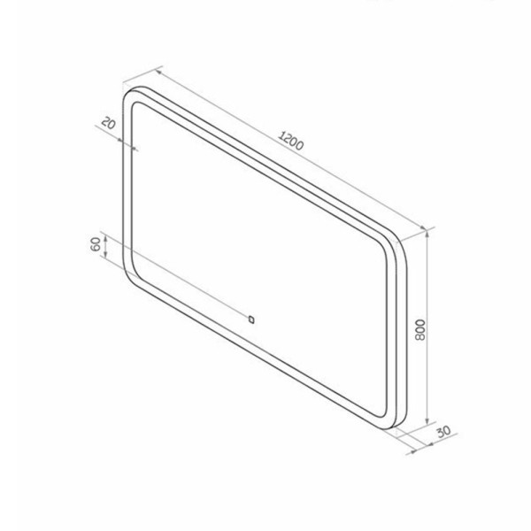 Зеркало Comforty LED 1200x800x40 (00-00001229) Зеркало Comforty LED 1200x800x40 (00-00001229)