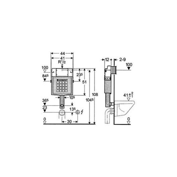 Бачок смывной Geberit UP 320 для клавиш Дизайн (109.300.00.5)