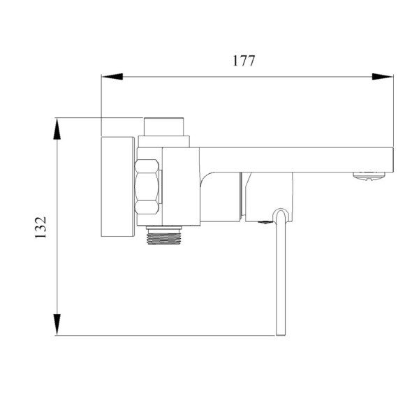 Смеситель для ванны и душа Aquanika Round хром (AQR3015CR)